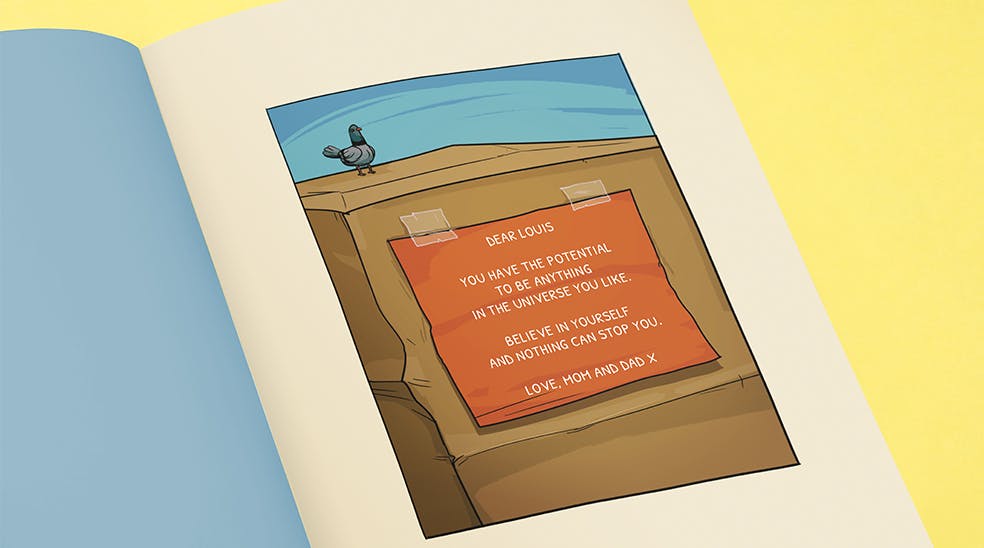 Image of the dedication at the start of the book.