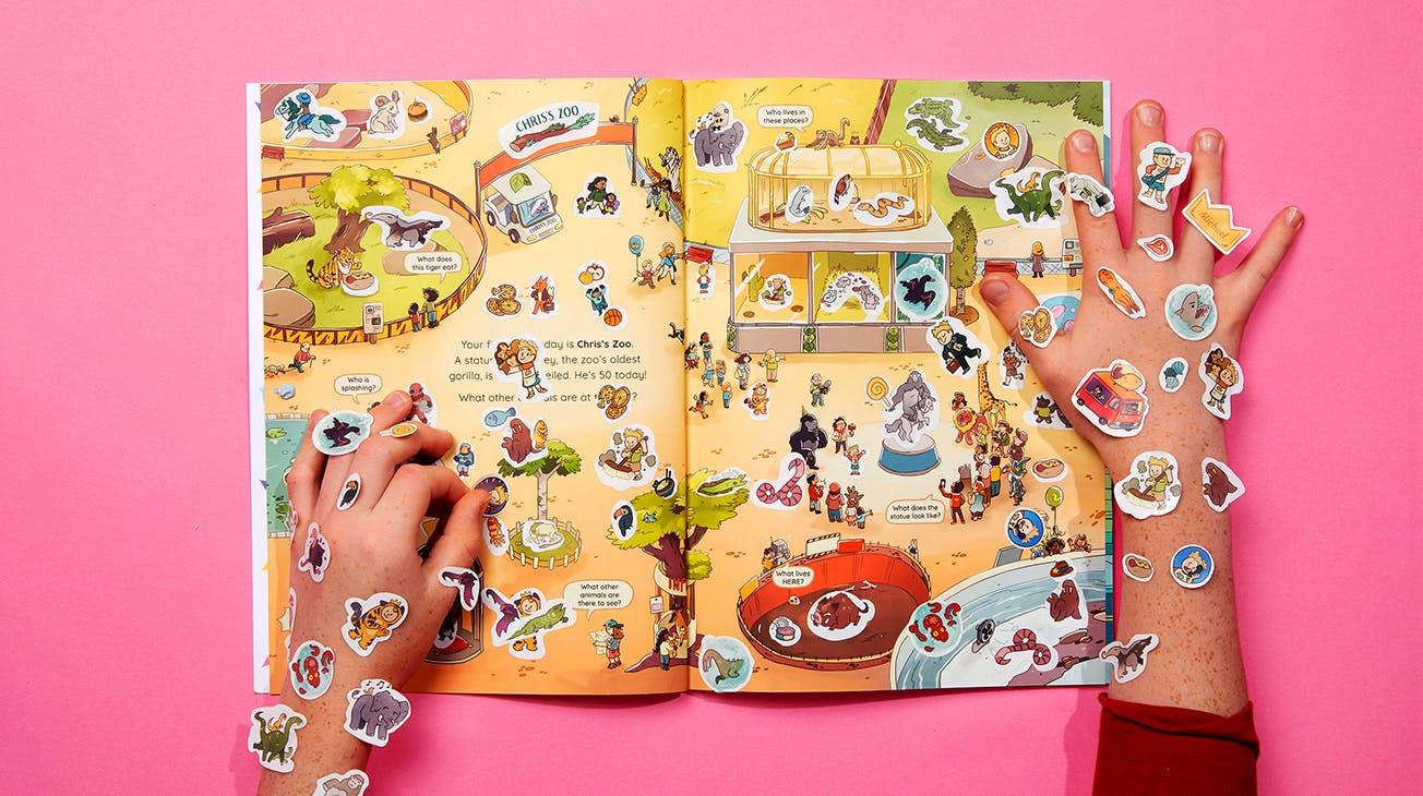 DTS open spread hands with stickers