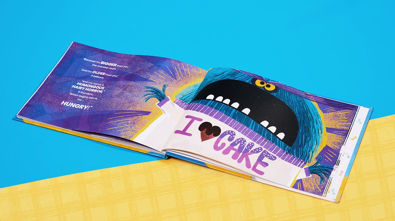 Open spread of book