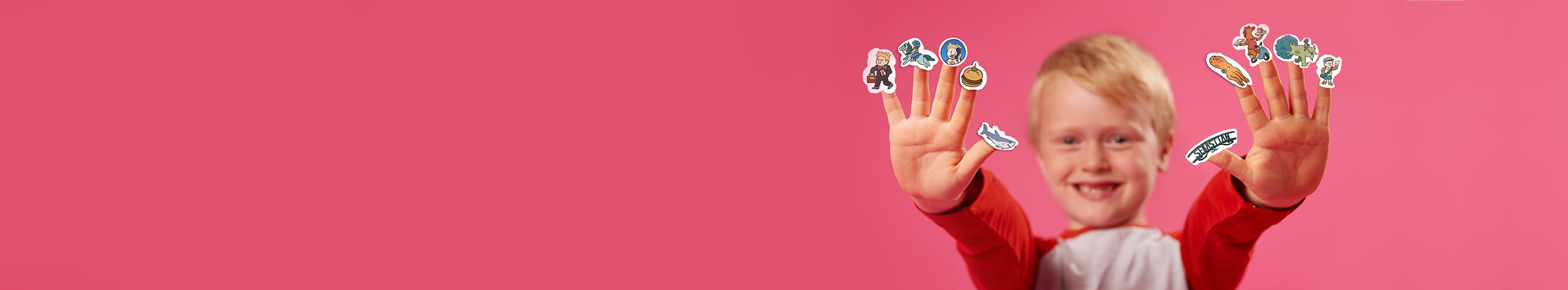 Boy with stickers