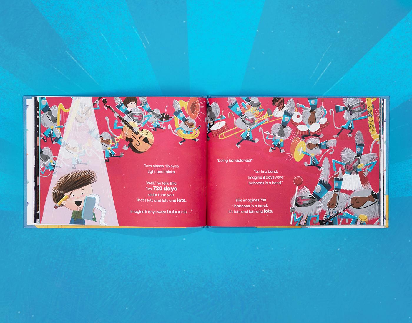 Open spread of book